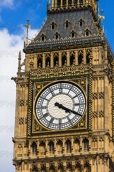 UK, London, Detail of Big Ben.