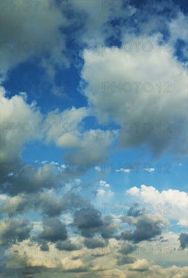 Blue sky with clouds.