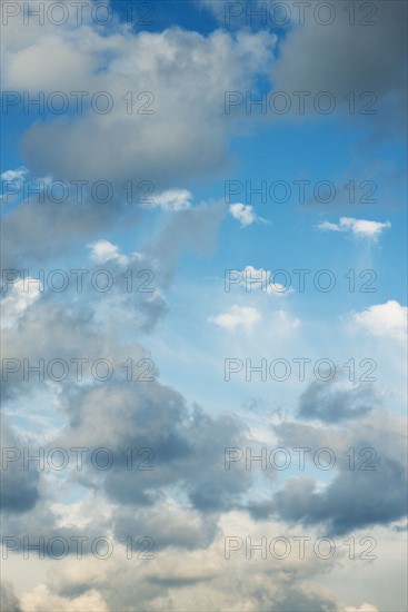 Blue sky with clouds.