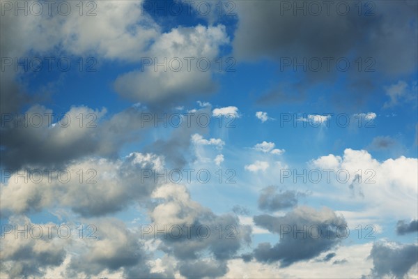 Blue sky with clouds.