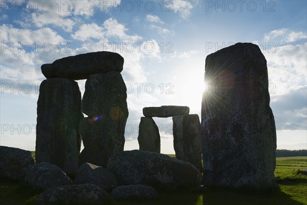 UK, England, Wiltshire, Stonehenge monument.