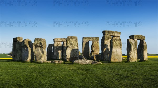 UK, England, Wiltshire, Stonehenge monument.