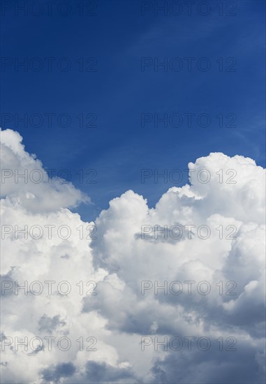 Blue sky with clouds.