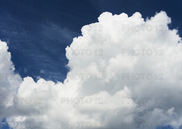 Blue sky with clouds.