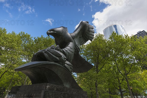 USA, New York State, New York City, Battery Park, Monument to Soldiers and Sailors lost at Sea in WWII.