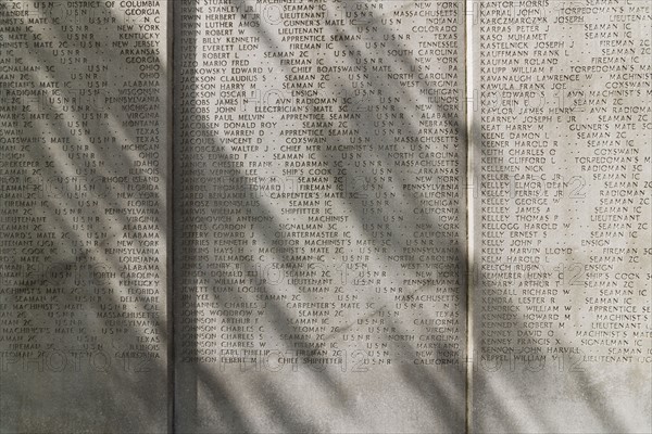 USA, New York State, New York City, Battery Park, Monument to Soldiers and Sailors lost at Sea in WWII.