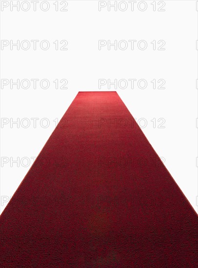 Studio shot of red carpet .