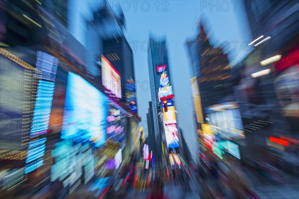 USA, New York, New York City, Times Square at night.