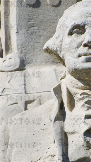 USA, New York City, Washington Square Park, George Washington monument.