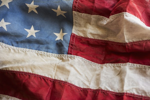 American flag in bright sunshine.