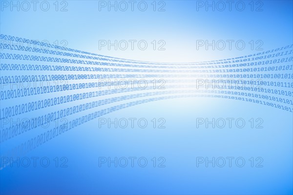 Abstract blue background representing binary code.