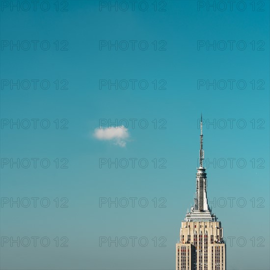 USA, New York City, Empire State Building pinnacle.