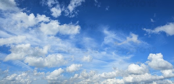 Blue sky and white clouds.