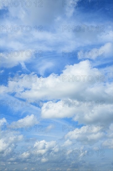 Blue sky and white clouds.