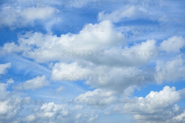 Blue sky and white clouds.