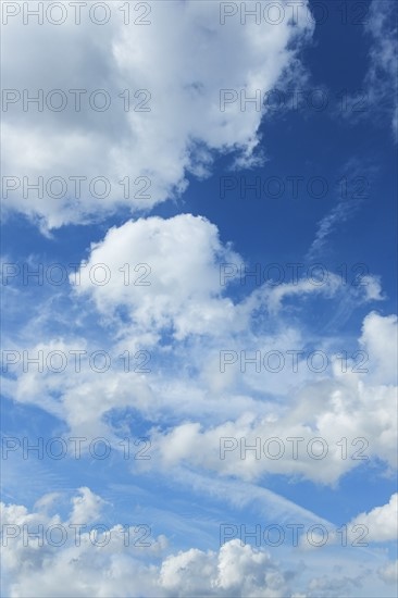 Blue sky and white clouds.