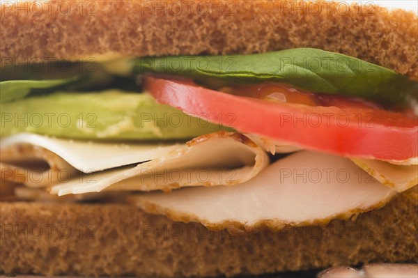 Close-up view of fresh sandwich. Photo : Jamie Grill