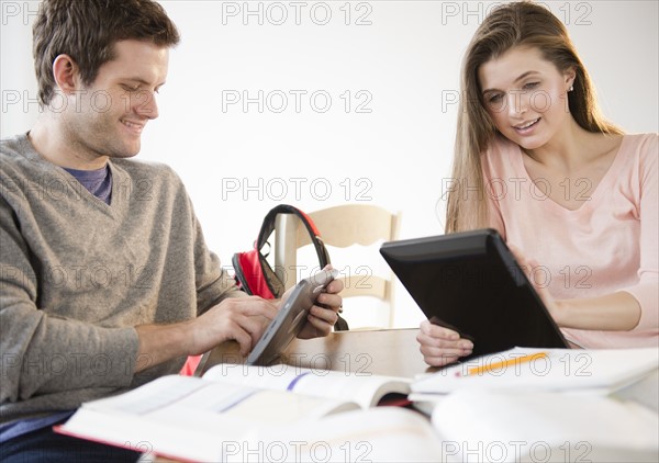 Couple studying together. Photo: Jamie Grill