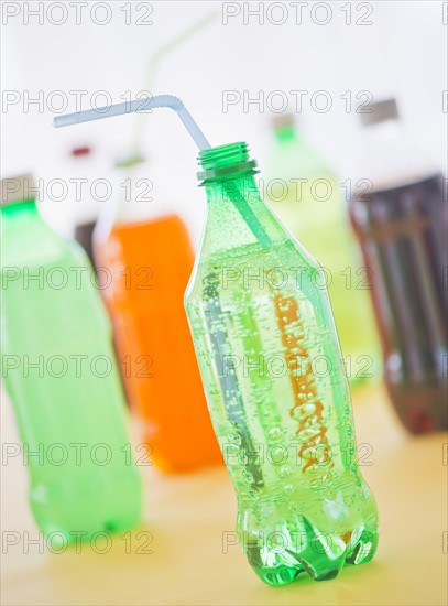 Studio shot of bottles with beverages. Photo : Daniel Grill