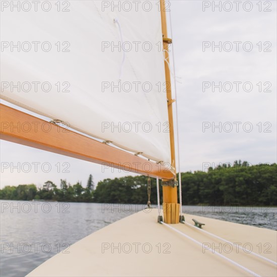 Close-up of yacht sail. Photo : Daniel Grill