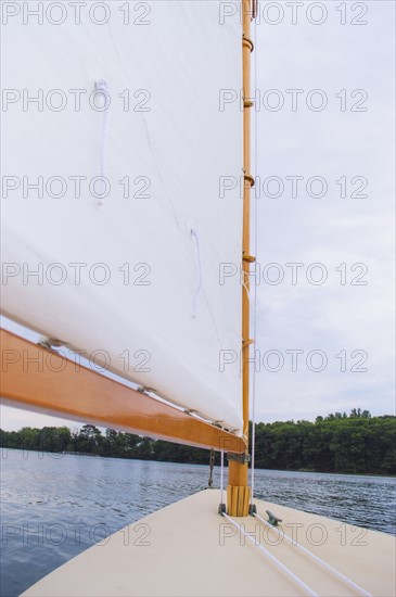 Close-up of yacht sail. Photo: Daniel Grill