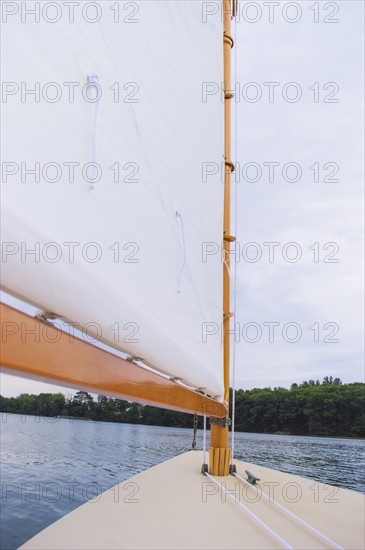 Close-up of yacht sail. Photo : Daniel Grill