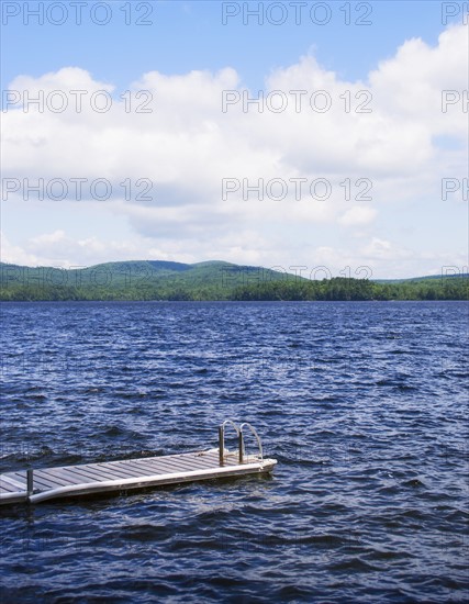 View of lake with wooden jetty. Photo: Daniel Grill