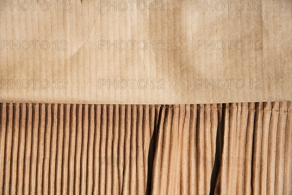 Frayed cardboard, studio shot.