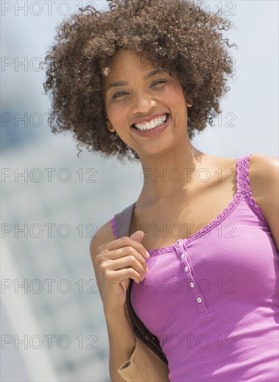 Portrait of woman smiling.