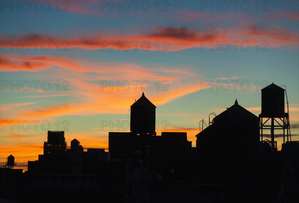 Skyline at sunset.