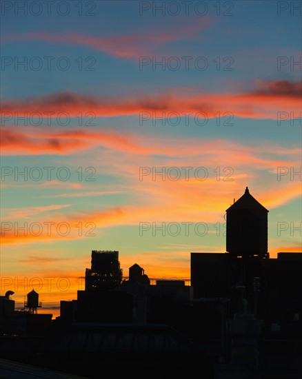 Skyline at sunset.