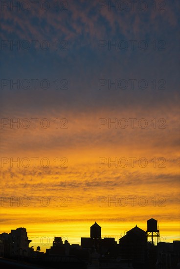 Skyline at sunset.