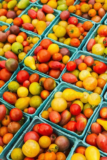 Heap of cherry tomatoes.