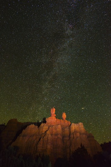 Red Canyon at night.