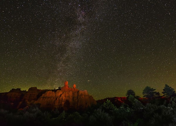 Red Canyon at night.