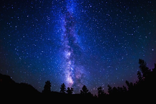 Milky Way above canyon.