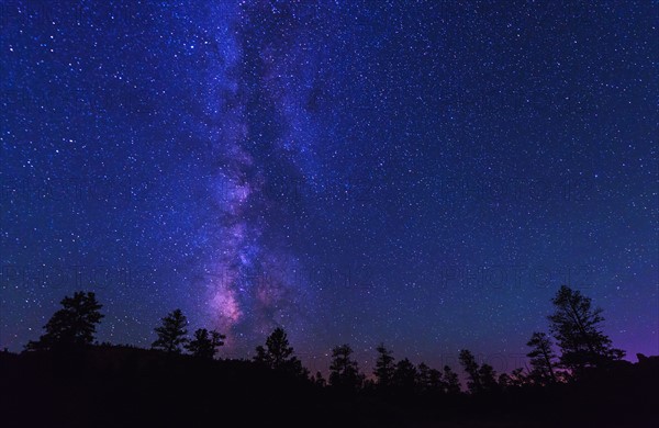 Milky Way above canyon.