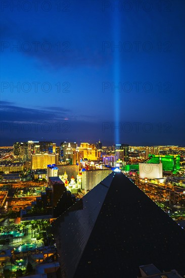 Cityscape at night.