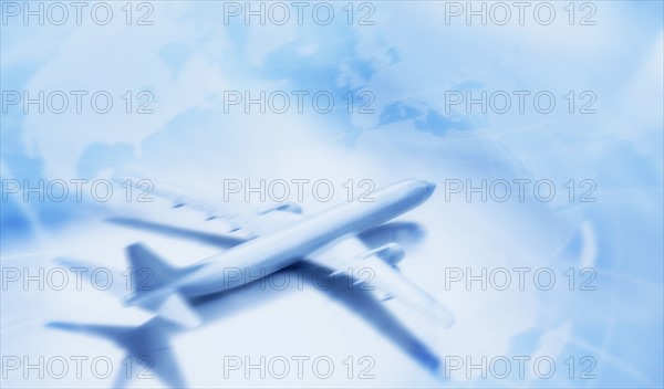 Studio shot of airplane model.