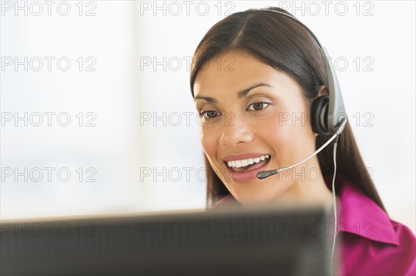 Female telephone worker.