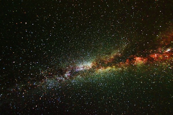 Milky way on night sky.