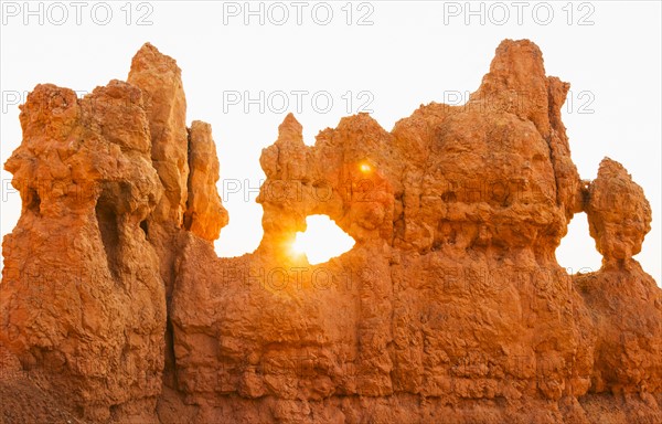 Rock formations at sunset.