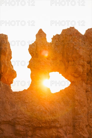 Rock formations at sunset.