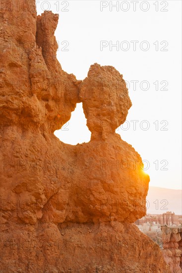 Rock formations at sunset.