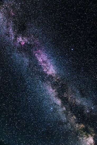 Milky way on night sky.