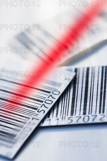 Close up of bar codes, studio shot.