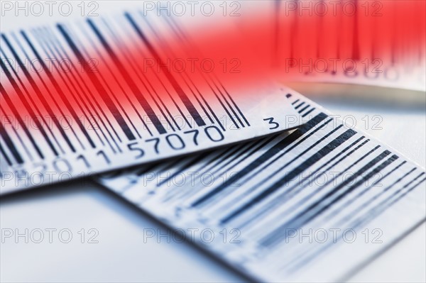 Close up of bar codes, studio shot.