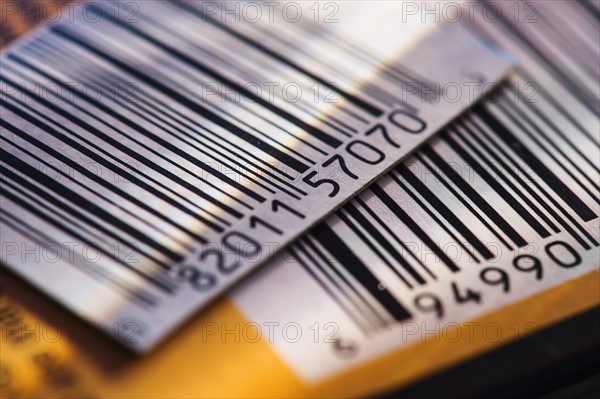 Close up of bar codes, studio shot.