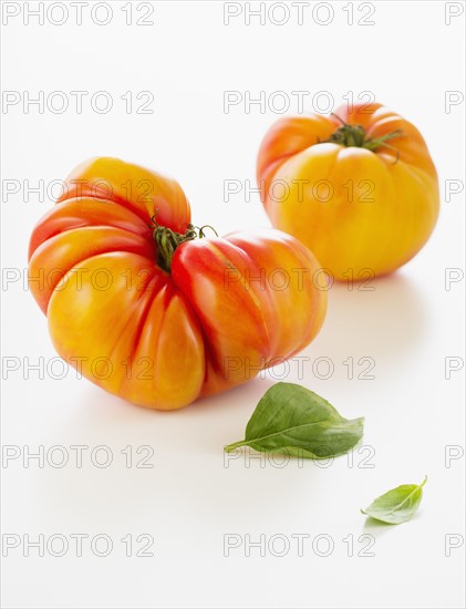 Heirloom tomatoes, studio shot.