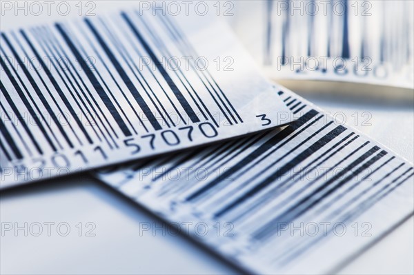 Close up of bar codes, studio shot.